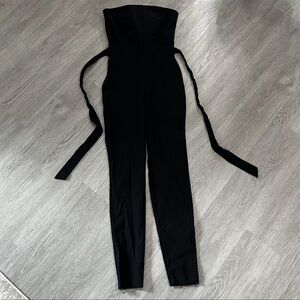 Windsor Elegant Black Strapless Jumpsuit